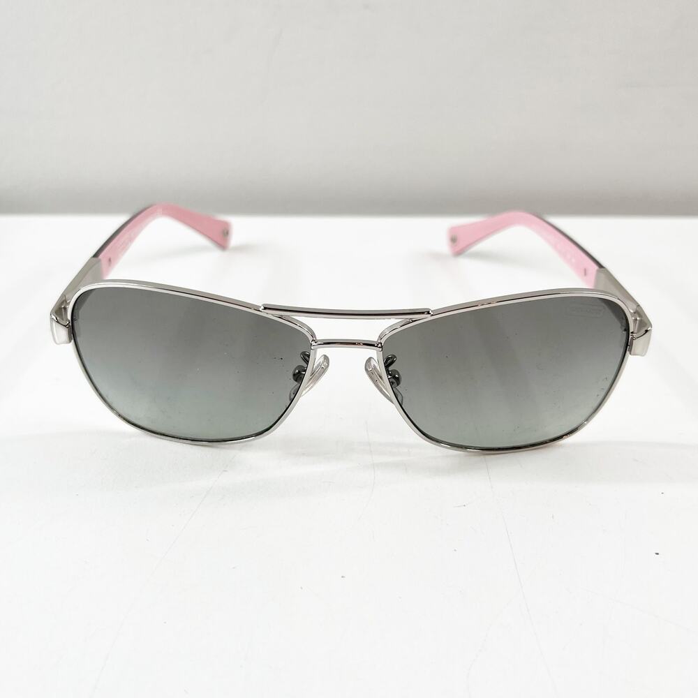 Coach Caroline 56mm Gradient Aviator Sunglasses Black Gray - Picture 4 of 6